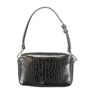 Damenhandtasche aus schwarzem Polyurethan
