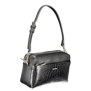 Damenhandtasche aus schwarzem Polyurethan