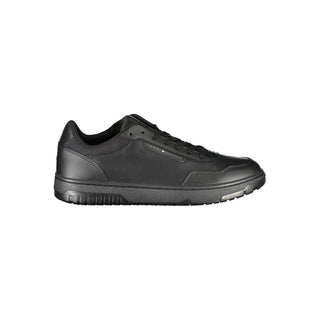 Schwarze Leder-Herren-Sneaker