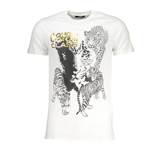 Camiseta blanca de algodón para hombre