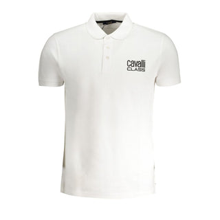 Polo para hombre de algodón blanco