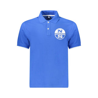 Polo de algodón azul para hombre