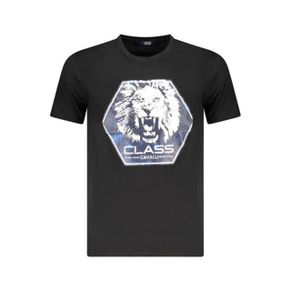 Camiseta de algodón negra para hombre