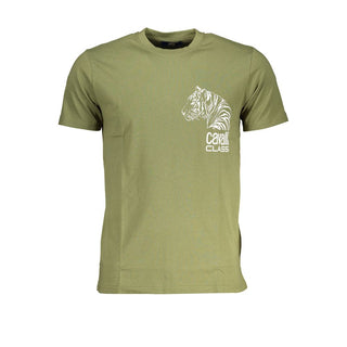 Camiseta verde de algodón para hombre