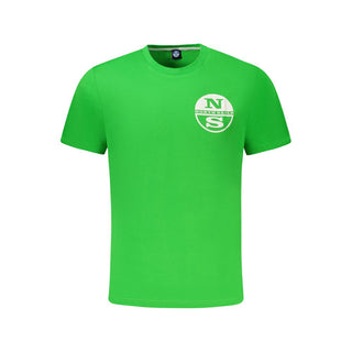 Camiseta verde de algodón para hombre