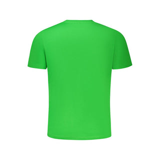 Camiseta verde de algodón para hombre
