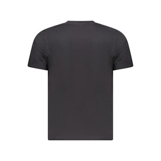 Schwarzes Herren-T-Shirt aus Baumwolle