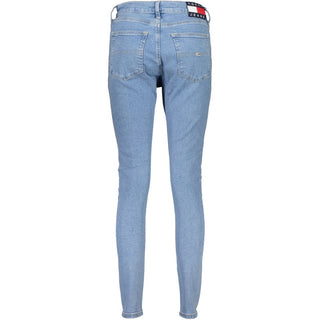 Pantalones vaqueros azules de algodón para mujer