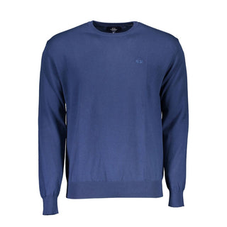 Blauer Baumwollpullover für Herren