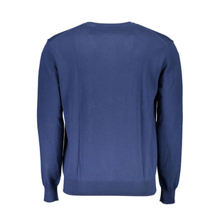 Blauer Baumwollpullover für Herren