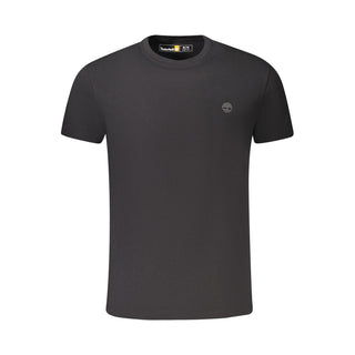 Schwarzes Herren-T-Shirt aus Baumwolle