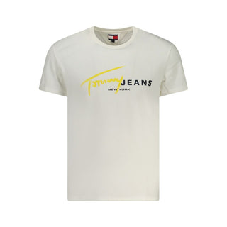 Camiseta blanca de algodón para hombre