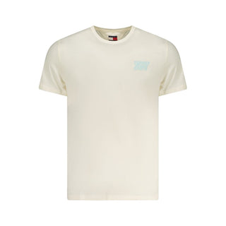 Camiseta beige de algodón para hombre