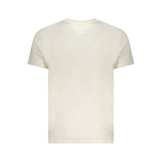 Camiseta beige de algodón para hombre