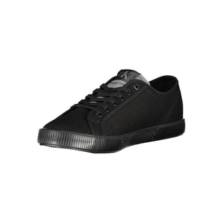 Herren-Sneaker aus schwarzer Baumwolle