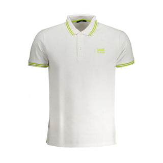 Polo blanco de algodón para hombre