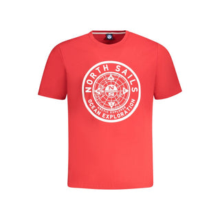 Camiseta de algodón roja para hombre