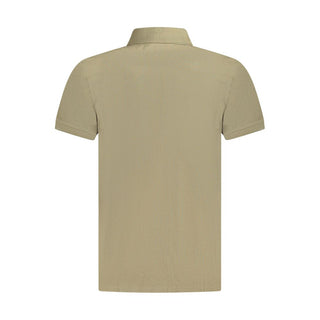 Polo para hombre de algodón marrón