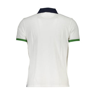 Polo para hombre de algodón blanco