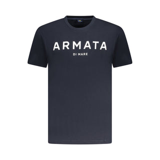 Blu Cotton Men T-Shirt