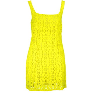 Gelbes Damenkleid aus Polyester