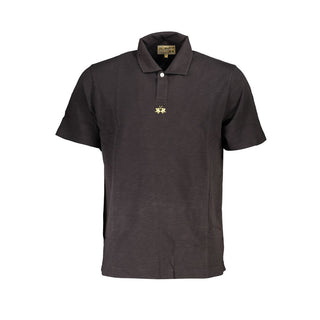 Schwarzes Herren-Poloshirt aus Baumwolle
