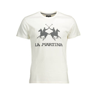 Camiseta blanca de algodón para hombre