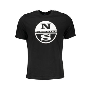 Camiseta negra de algodón para hombre