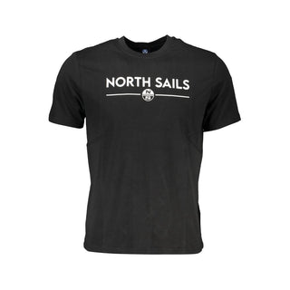 Schwarzes Herren-T-Shirt aus Baumwolle