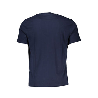 Blaues Baumwoll-Herren-T-Shirt