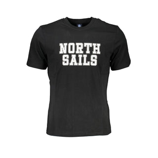 Schwarzes Herren-T-Shirt aus Baumwolle