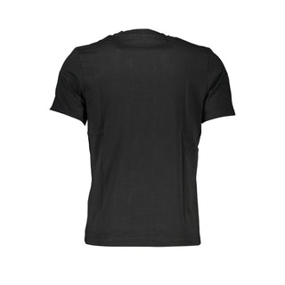 Schwarzes Herren-T-Shirt aus Baumwolle