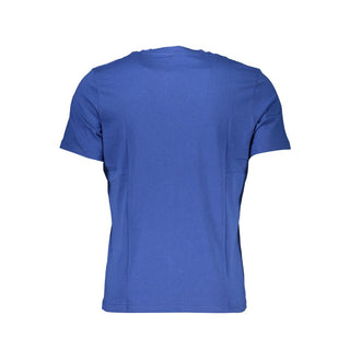Blaues Baumwoll-Herren-T-Shirt