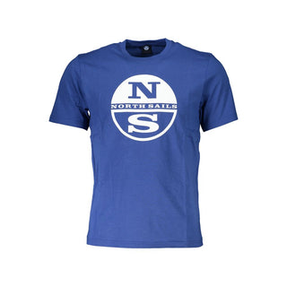 Camiseta para hombre de algodón azul