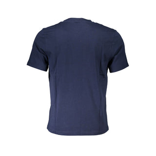 Blaues Baumwoll-Herren-T-Shirt