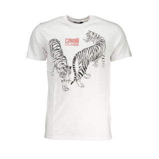 Camiseta blanca de algodón para hombre