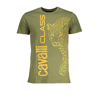 Camiseta verde de algodón para hombre