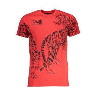 Camiseta de algodón roja para hombre