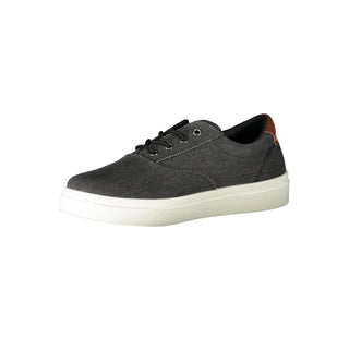 Schwarzer Polyurethan-Herren-Sneaker