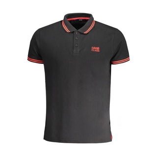 Polo negro de algodón para hombre