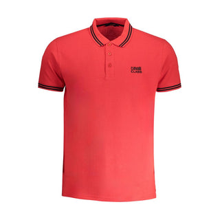 Camisa polo roja de algodón para hombre