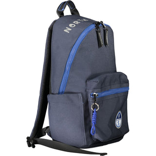 Blu Polyester Men Backpack