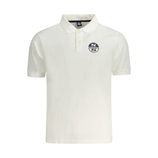 Polo blanco de algodón para hombre