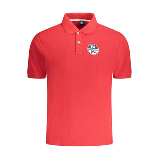 Polo rojo de algodón para hombre