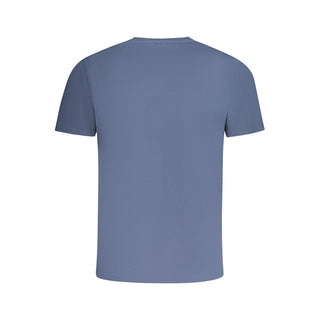 Camiseta azul de algodón para hombre