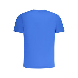 Blaues Baumwoll-Herren-T-Shirt
