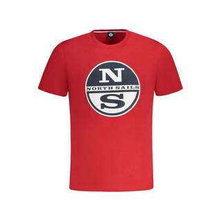 Camiseta de algodón roja para hombre