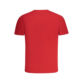 Camiseta de algodón roja para hombre