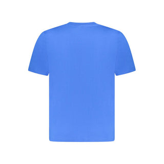 Blaues Baumwoll-Herren-T-Shirt