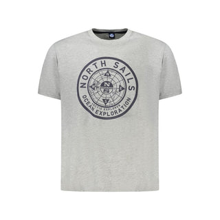 Camiseta de algodón gris para hombre